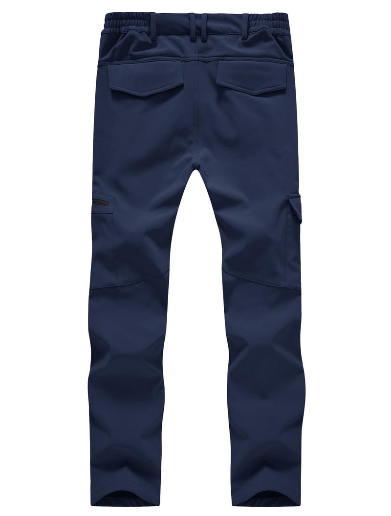Gopune Women's Windproof Waterproof Sportswear Outdoor Hiking Fleece Pants (Navy,M) - Image 2